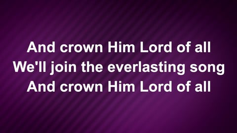 All Hail The Power Of Jesus Name