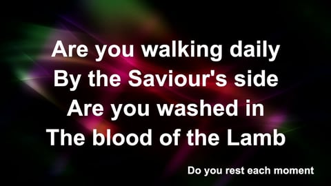 Are You Washed In The Blood