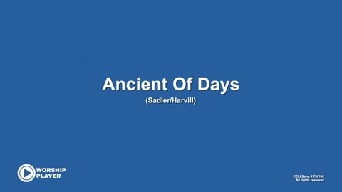 Ancient Of Days (Blessing And Honour) (Acoustic)