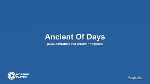 Ancient Of Days (None Above Him)