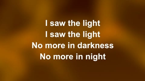 I Saw The Light