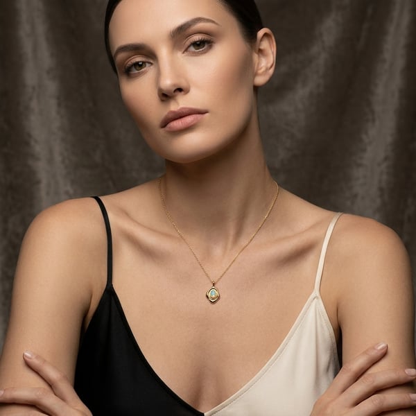 Hakimah 18K Gold Opal Sculptural Statement Pendant