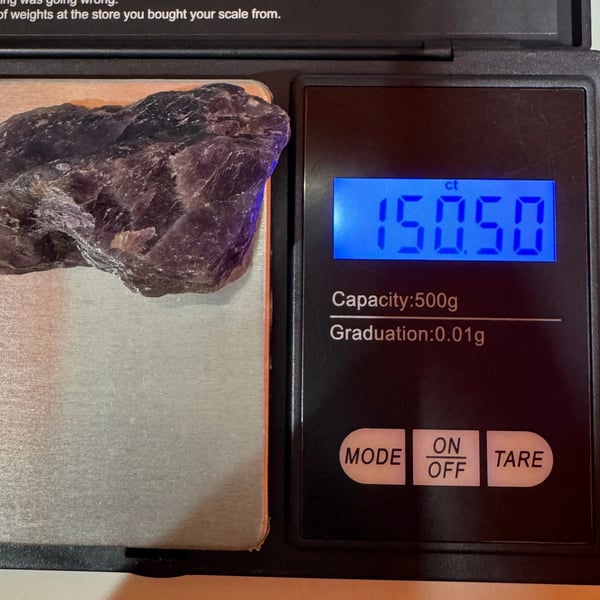 Raw Amethyst Crystal 150 Carats 25x37mm Uncut Natural