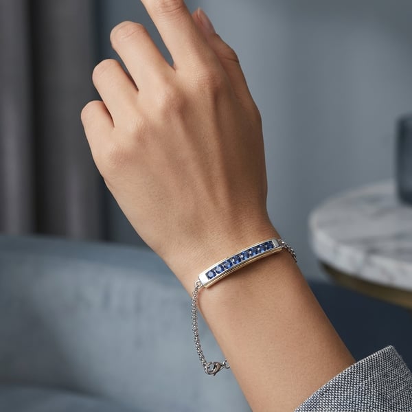 Samaha Mixed Metal Blue Sapphire Bracelet