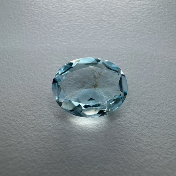 Natural Sky Blue Topaz Stone 3.7x7.9mm Size 2.35 Carats Weight