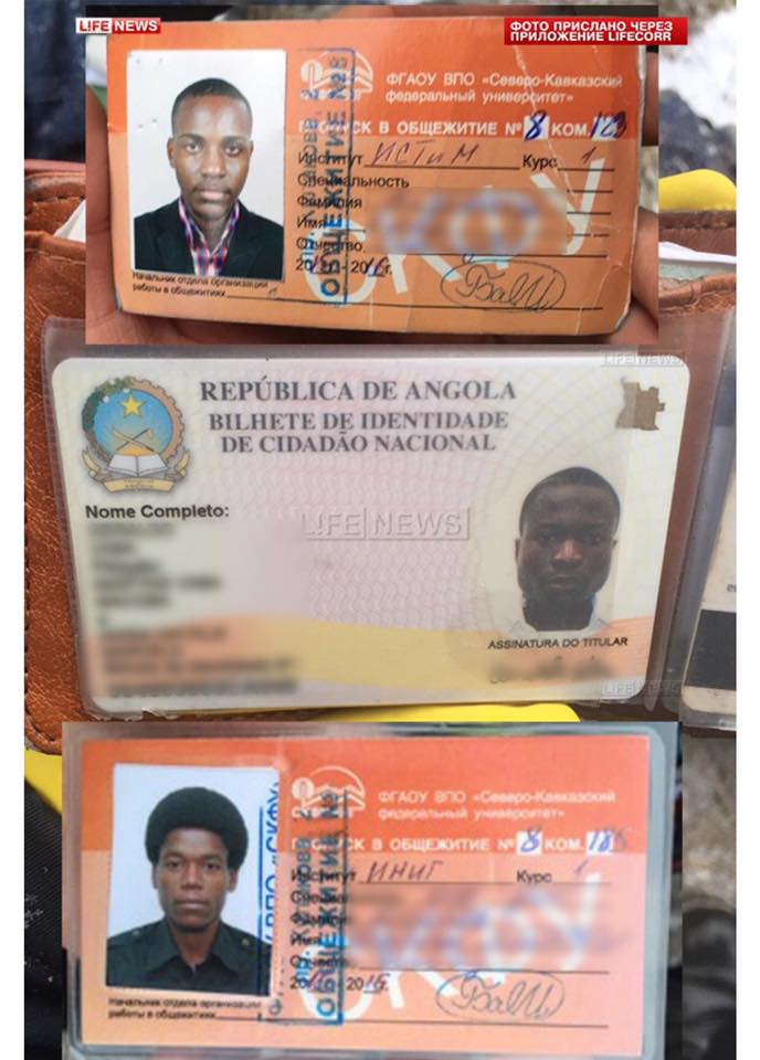 angolanos mortos Russia