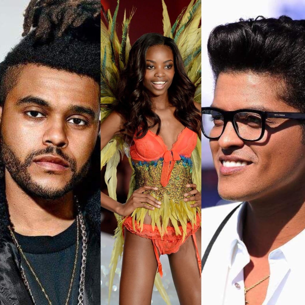 The weeknd, Maria Borges e Bruno Mars