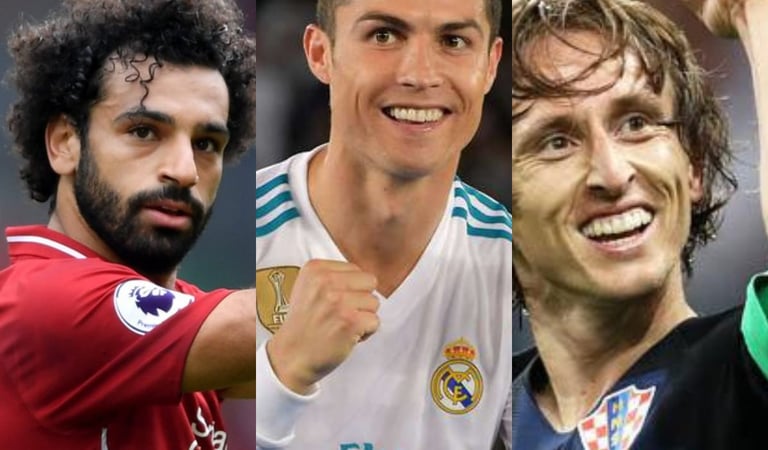 Cristiano Ronaldo, Salah e Modrić juntos na corrida do prémio de melhor jogador da Europa