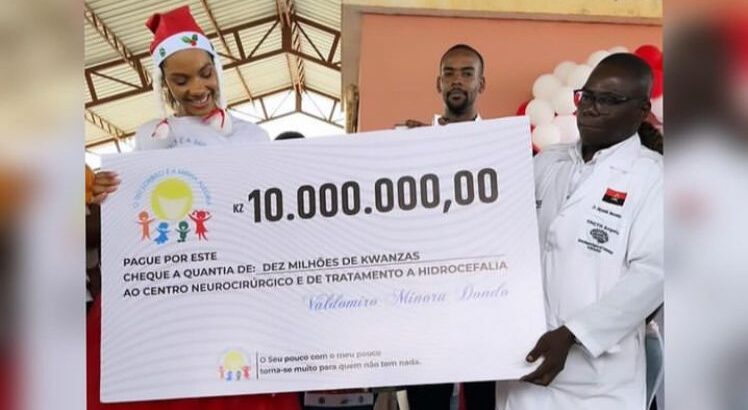 Whitney Shikongo doa 10 milhões de kwanzas ao centro Neurocirúrgico de Tratamento de Hidrocefalia