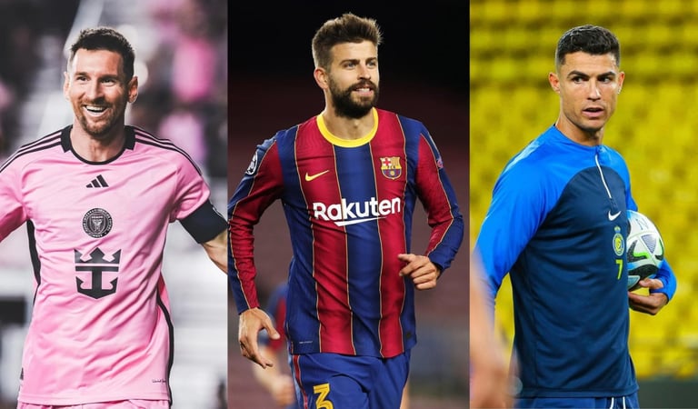 Piqué fala sobre Cristiano Ronaldo e aponta Messi como o seu favorito: -“Totalmente diferente dos outros”