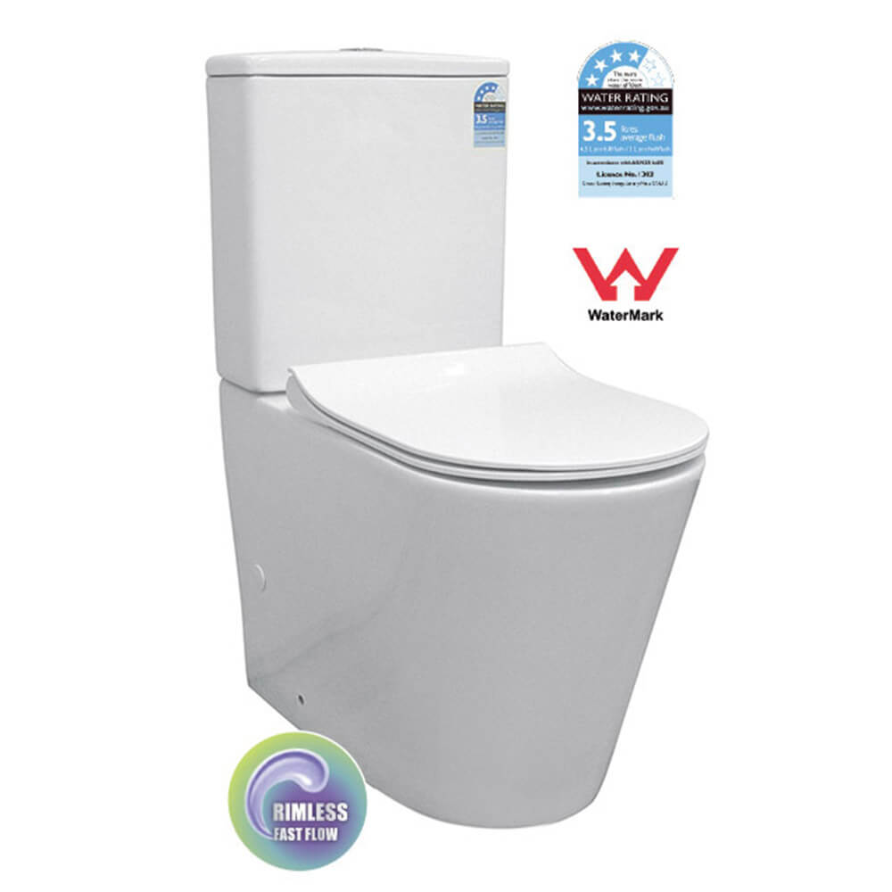 Best BM Atlanta Back To Wall Rimless Toilet