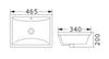 Best BM BA100 Rectangular Undermount Basin With Overflow gallery image
