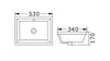 Best BM BA130 Rectangular Undermount Basin With Overflow gallery image