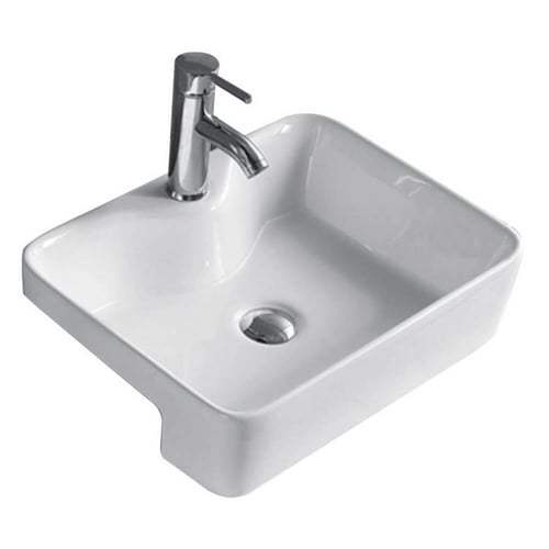 Best BM BA350 Rectangular Semi Recessed Basin With Overflow