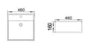 Best BM BA410 Square Counter Top Basin With Overflow gallery image