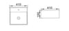 Best BM BA440 Square Counter Top Basin With Overflow gallery image
