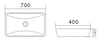 Best BM BA600 Rectangular Counter Top Basin With No Overflow gallery image