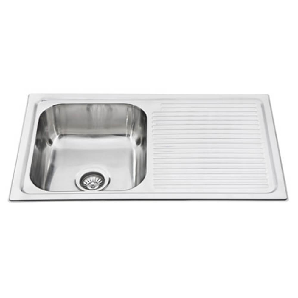 BEST BM BKS-PA100 Stainless Steel Single Bowl Sink With LH / RH Drainer