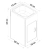 BEST BM BLC-T35B Tulsa Laundry Trough With Cabinet (35L) gallery image