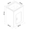 BEST BM BLC-T45 Tulsa Laundry Trough With Cabinet (45L) gallery image