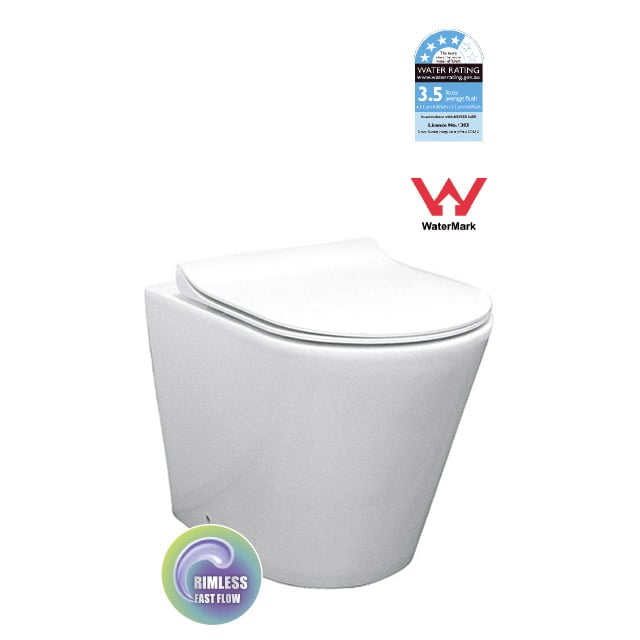 BEST BM Milan Floor Mount Rimless Toilet Pan