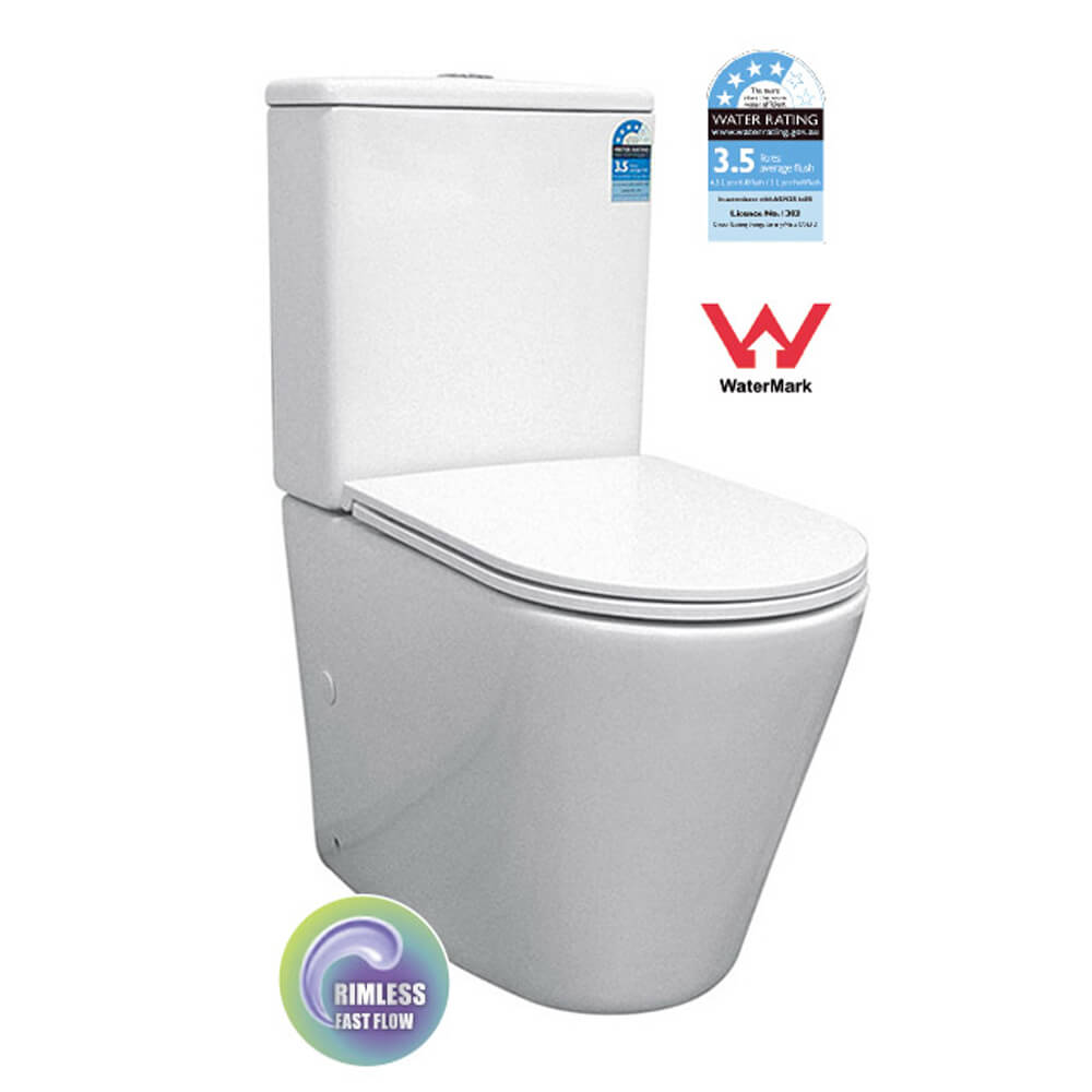 Best BM Oslo Back To Wall Rimless Toilet Suite