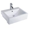 Best BM Rectangular Semi Recessed Basin With Overflow