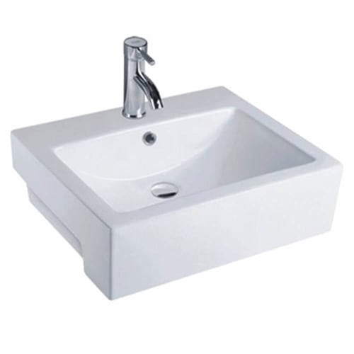 Best BM Rectangular Semi Recessed Basin With Overflow