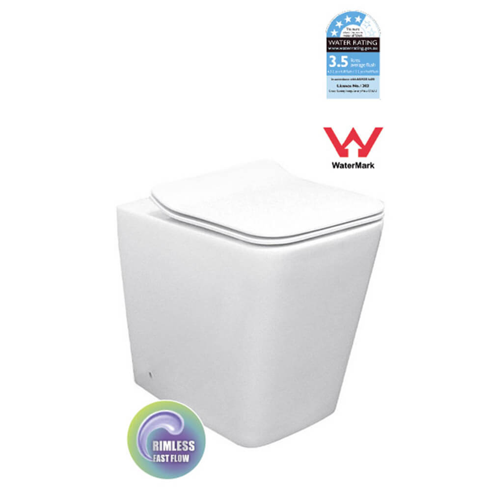BEST BM Turin Floor Mount Rimless Toilet Pan