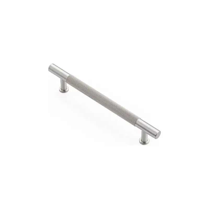 Castella Chelsea Brushed Nickel Knurled Cabinet Handles