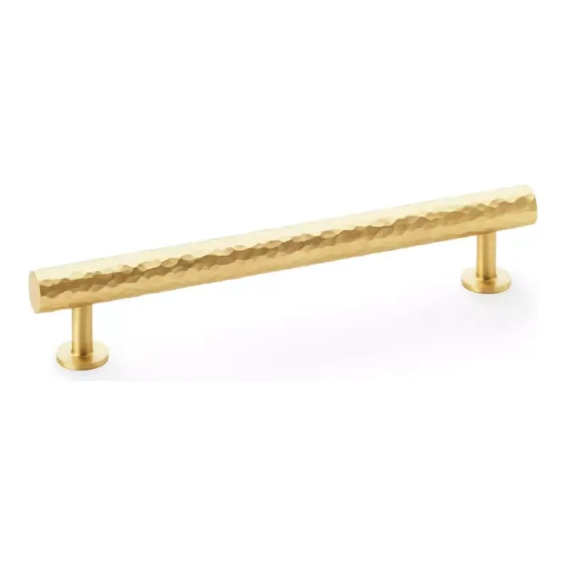 Castella Satin Brass Bexhill Hammered Cabinet Handles
