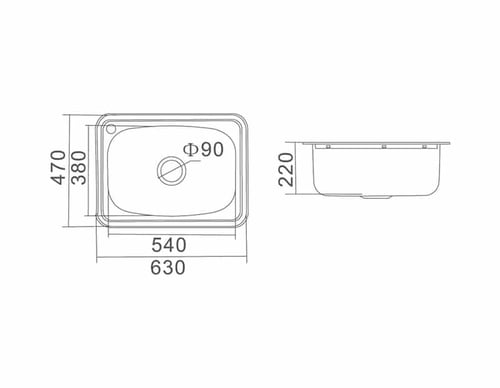 630 x 470 x 220mm