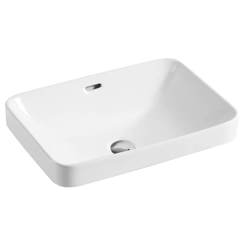 ECT Global WB5237A Curved Rectangular Half Insert Basin With Overflow