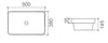 ECT Global WB6038S Curved Rectangular Half Insert Basin With No Overflow gallery image