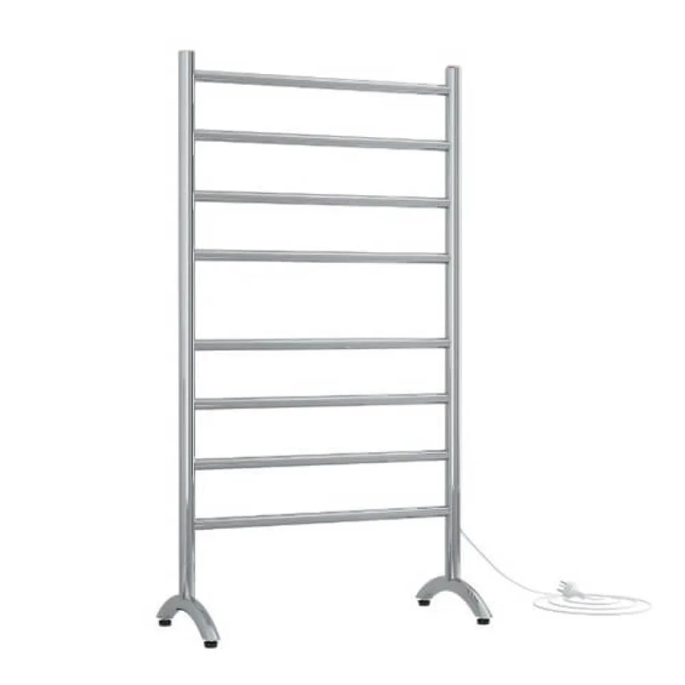 Free Standing Straight / Round 8 Bar Heated Towel
