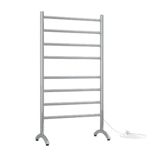 Free Standing Straight / Round 8 Bar Heated Towel