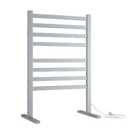 Free Standing Straight / Square 8 Bar Heated Towel Ladder