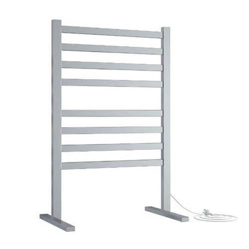 Free Standing Straight / Square 8 Bar Heated Towel Ladder