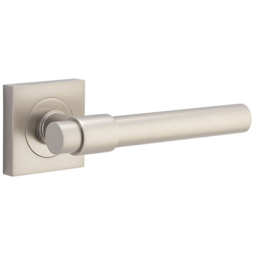 Lever on Square Rose with 60mm Backset Tube Latch & Strike
