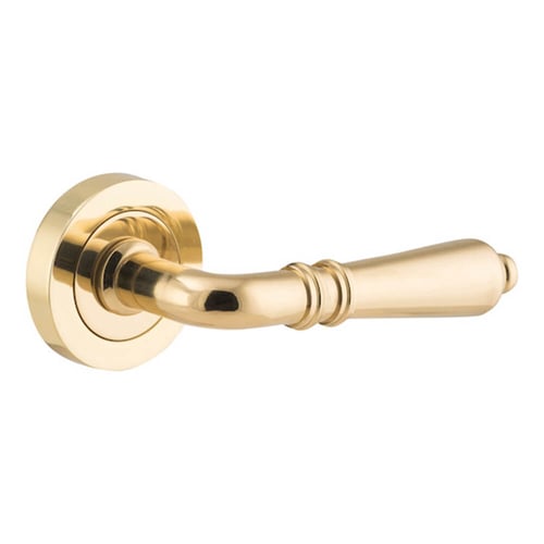 Lever on Round Rose with 60mm Backset Tube Latch & Strike, Round Privacy Turn Set and 60mm Backset Privacy Bolt