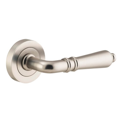 Lever set with 60mm Backset Rebated Euro Mortice Lock, Double Cylinder and Pair of Escutcheons