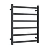 Matte Black Straight / Square 6 Bar Heated Towel Ladder