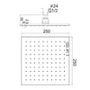 Nero 250mm Diameter Square Shower Head gallery image