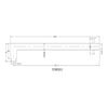 Nero 350mm Square Shower Wall Arm gallery image