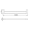 Nero Astra Double Towel Rail gallery image
