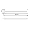 Nero Astra Double Towel Rail gallery image