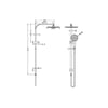 Nero Bianca Twin Shower Rail Set gallery image