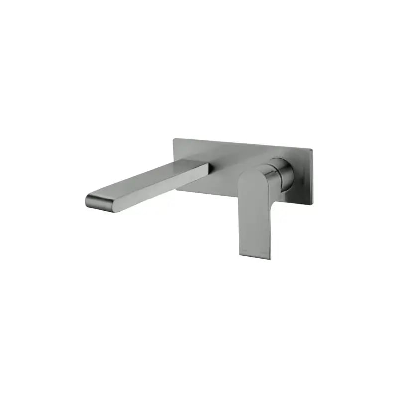 Nero Bianca Wall Basin Mixer 200mm Spout