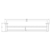 Nero Mecca Double Towel Rail gallery image