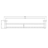 Nero Mecca Double Towel Rail gallery image